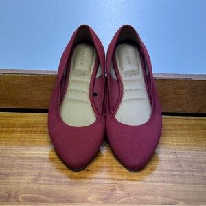 Cynthia Rowley Maroon/ Burgundy Knit Pointed Toe Ballet Flats 8.5